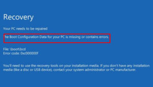 Read more about the article [Fix] Boot Configuration Data Is Missing in Windows 10 (100% Working)
