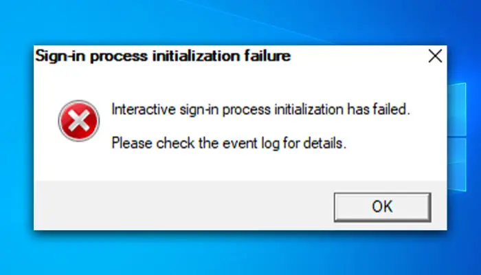 How to Fix Interactive Sign In Process Initialization Failure