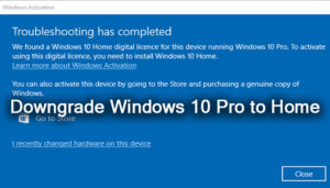 Read more about the article Downgrade Windows 10 Pro to Home | Switching Methods Showing