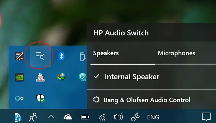 what is hp audio switch