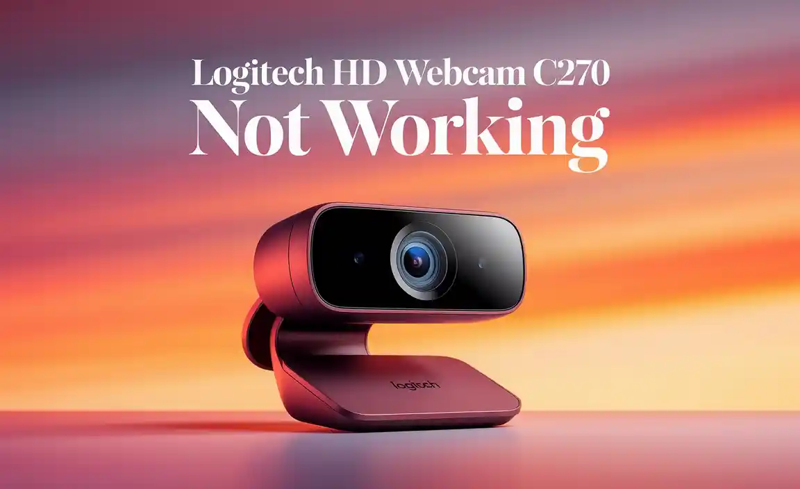 Logitech HD Webcam C270 Not Working