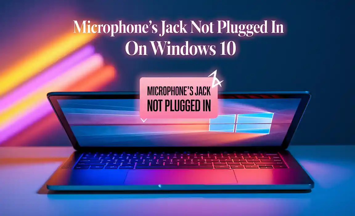 Microphone's Jack Not Plugged in On Windows 10