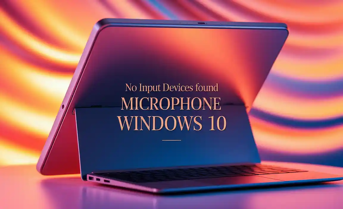 No Input Devices Found Microphone Windows 10