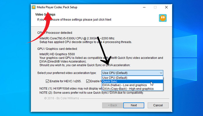 OGV Windows Media Player Codec