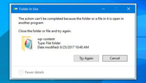 Read more about the article [Fix] The Action Can’t Be Completed Because the Folder (100% Working)