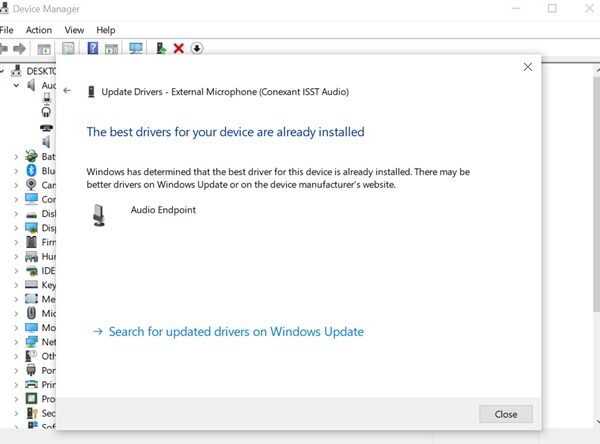 MICROPHONE NOT PICKING UP VOICE WINDOWS 10 visual data 5