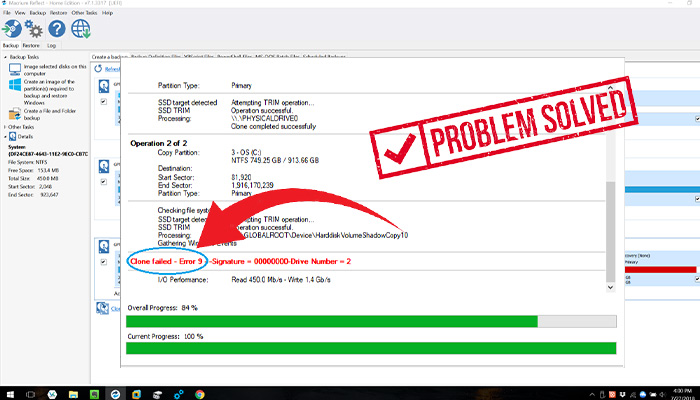 Macrium Reflect Clone Failed Error 9