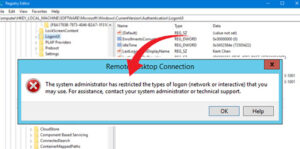 Read more about the article [Fix] The System Administrator Has Restricted the Types of Logon (100% Working)