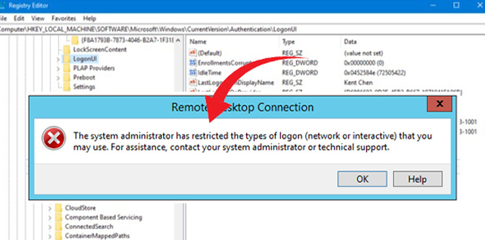 The System Administrator Has Restricted the Types of Logon