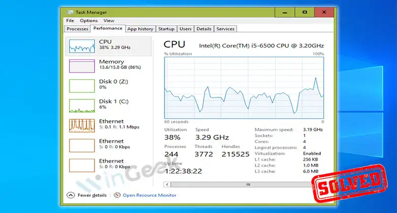 Only One Core Showing in Task Manager