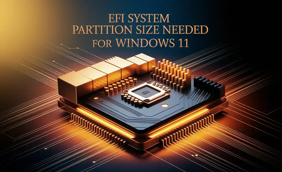 Efi System Partition Size Needed For Windows 11
