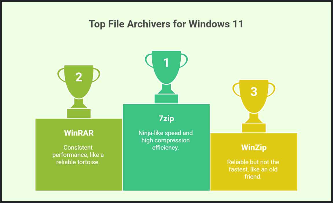 Comparing 7zip with Other File Archivers for Windows 11