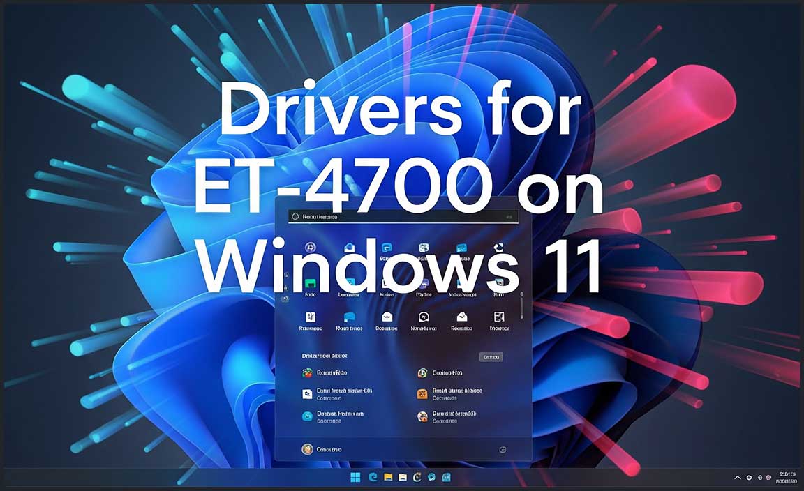 Drivers for ET-4700 on Windows 11