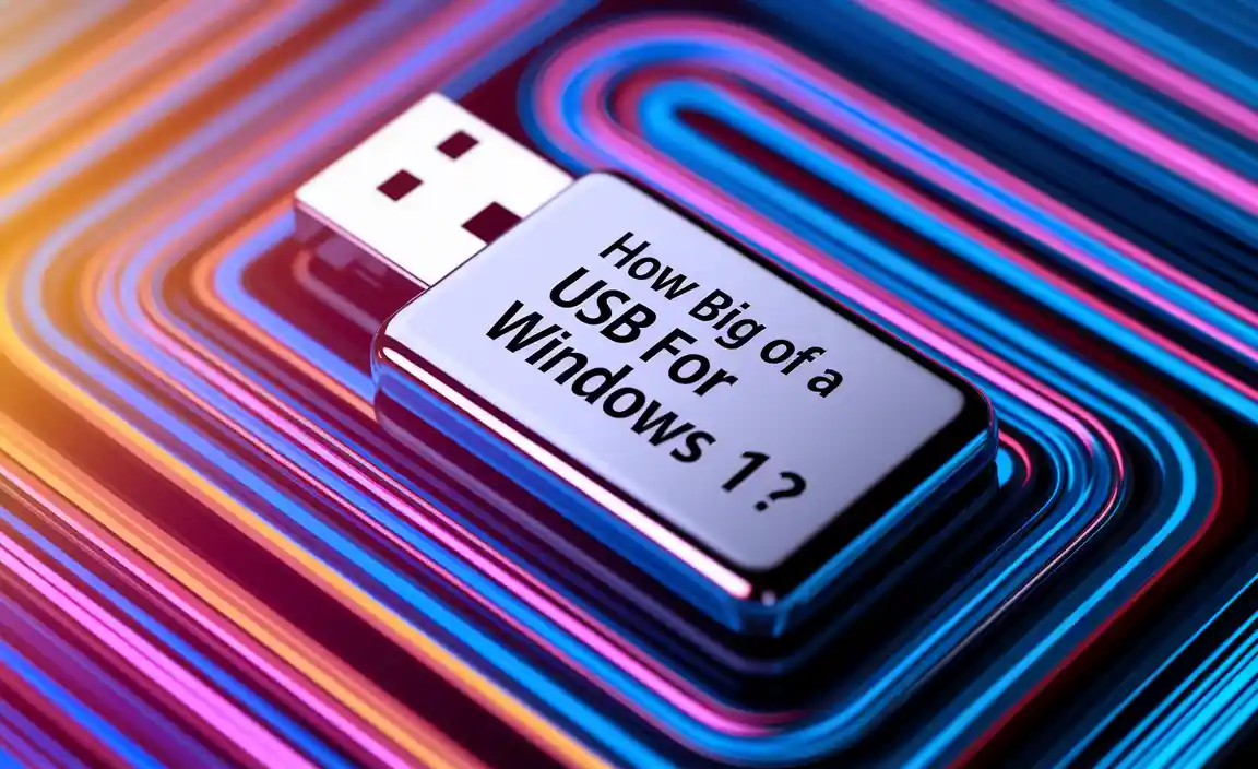 How Big Of A Usb For Windows 11