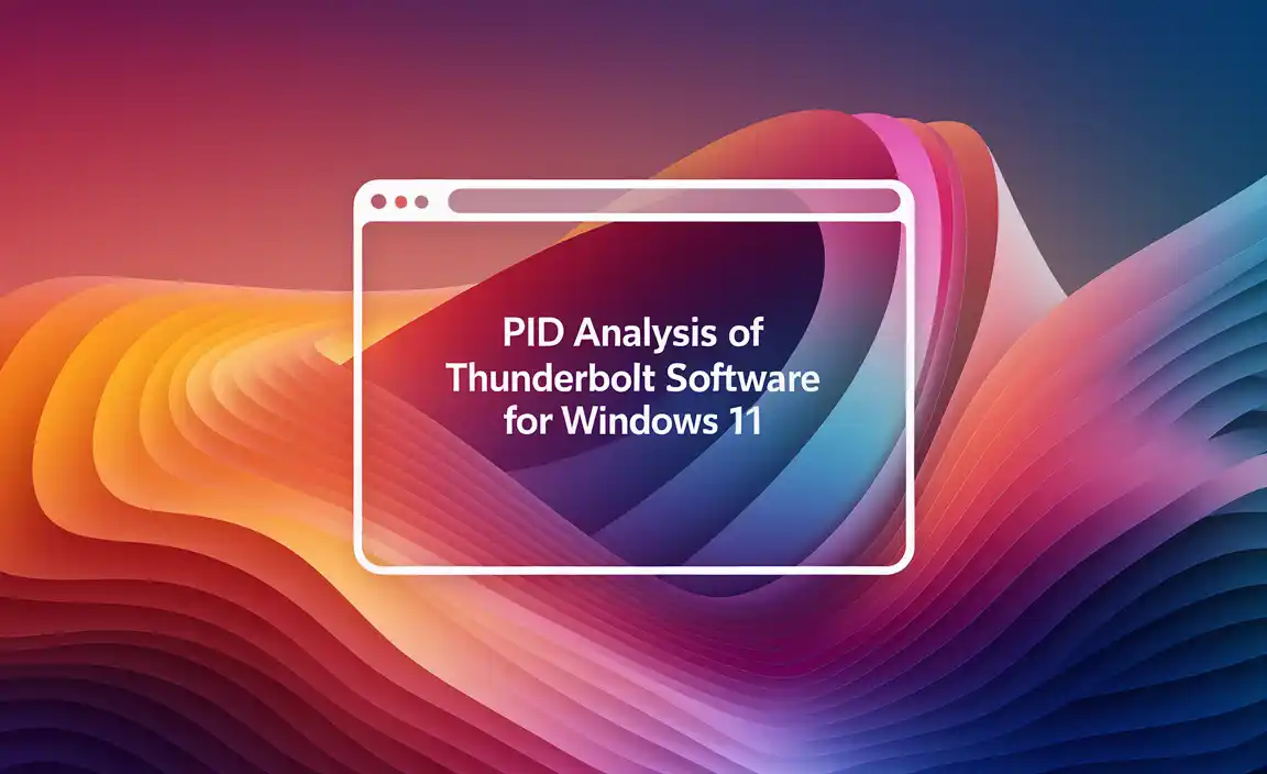 PID Analysis of Thunderbolt Software for Windows 11