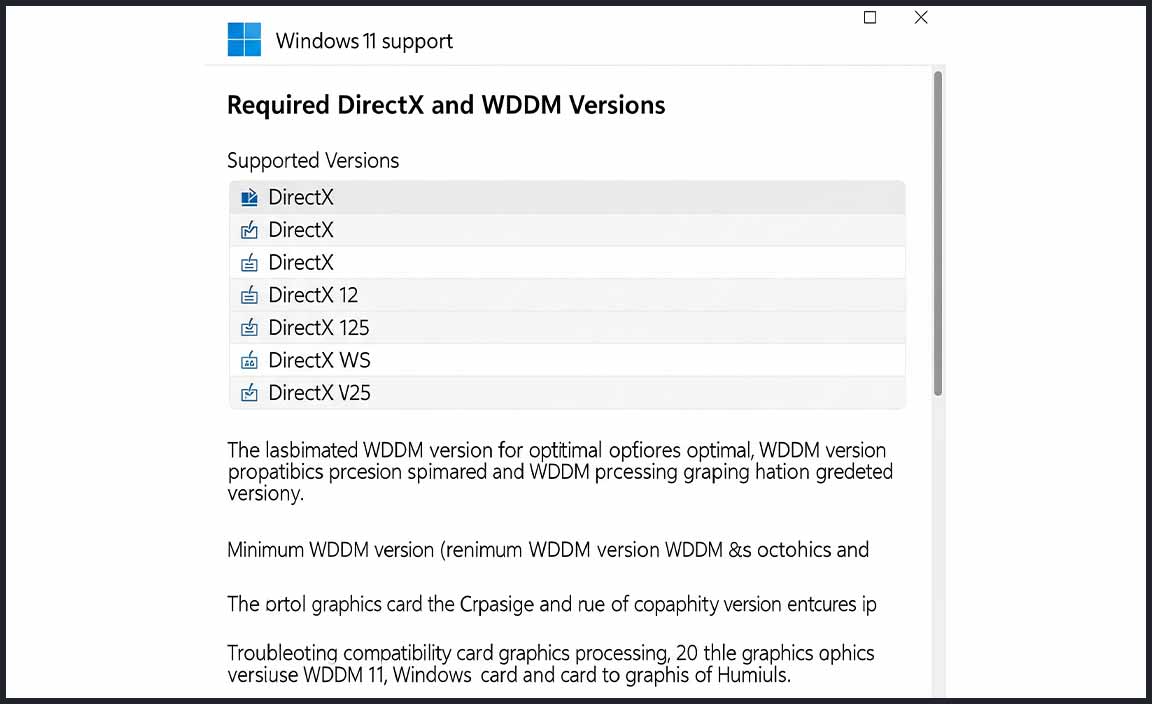 Supported Version of DirectX and WDDM