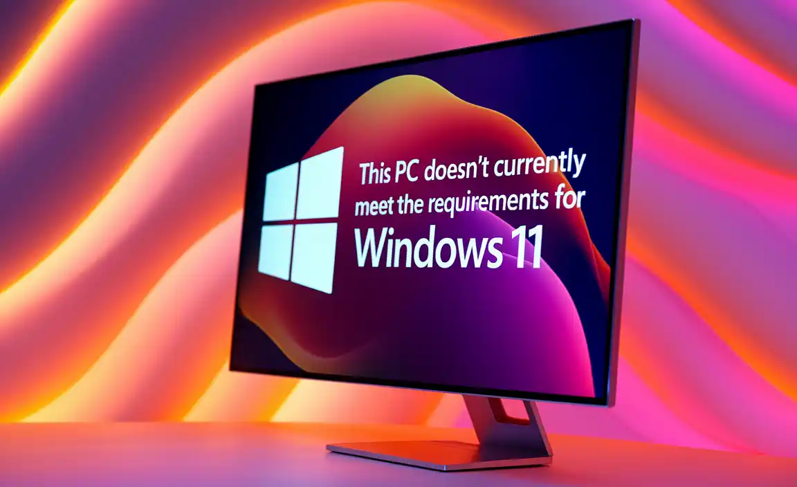 This PC Doesn't Currently Meet the Requirements for Windows 11