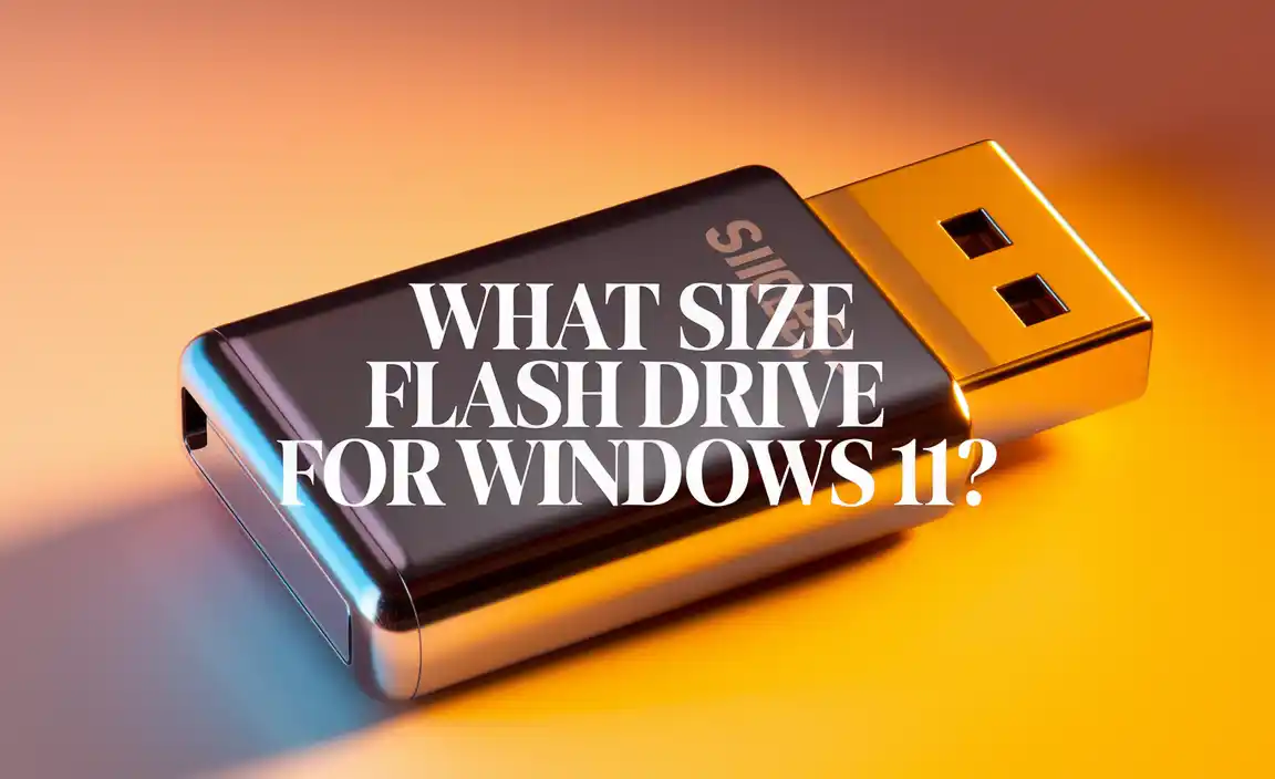 What Size Flash Drive for Windows 11