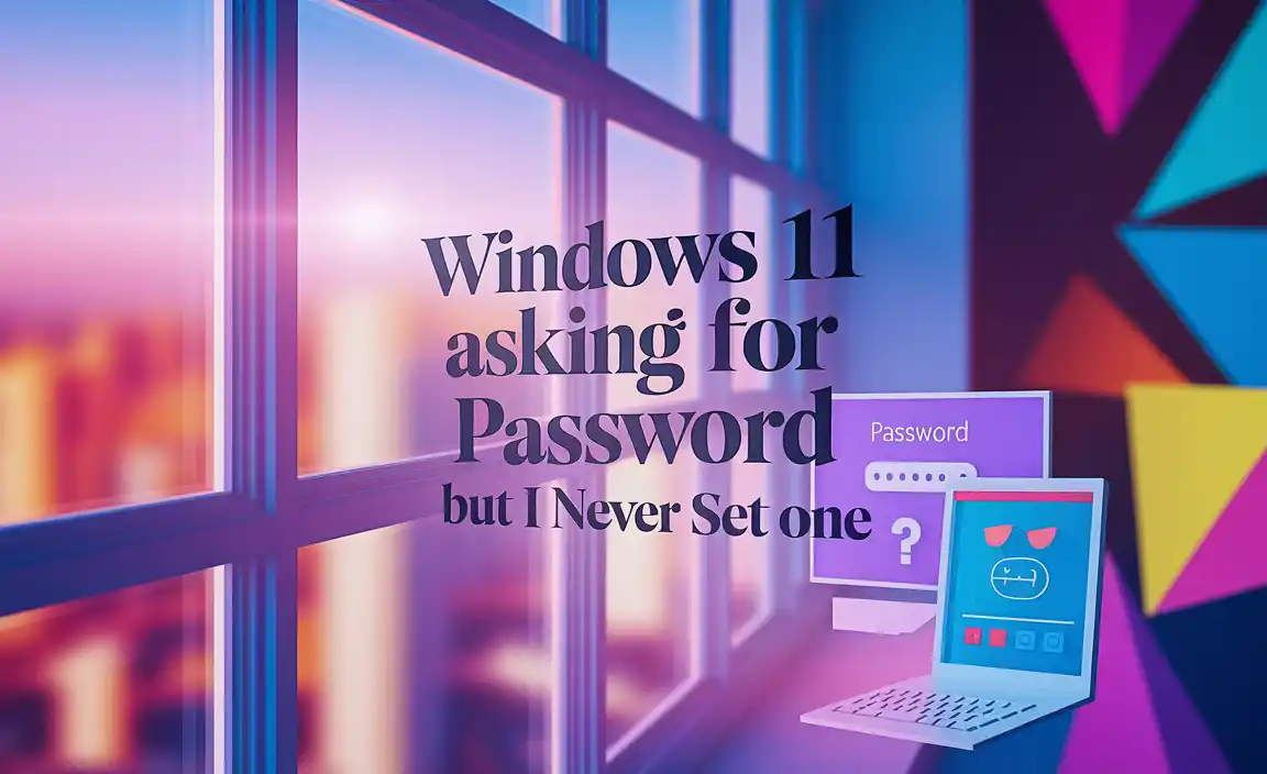 Windows 11 Asking for Password but I Never Set One