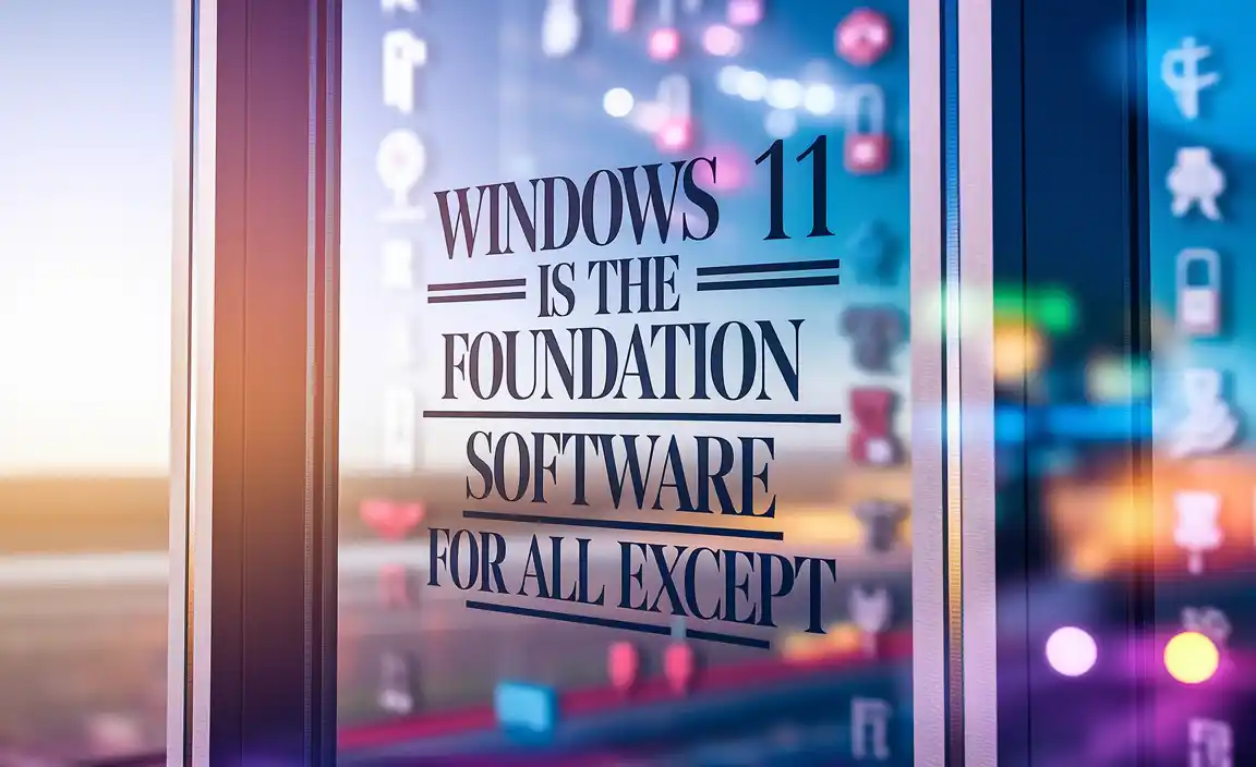 Windows 11 Is The Foundation Software For All Except