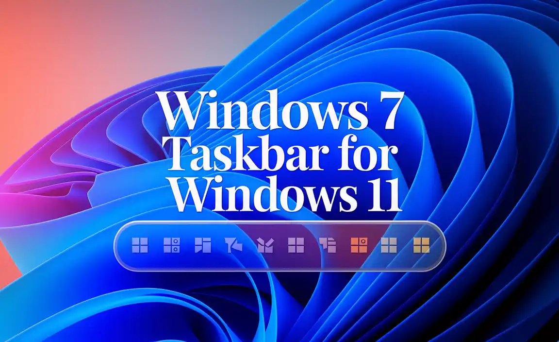 Windows 7 Taskbar for Windows 11