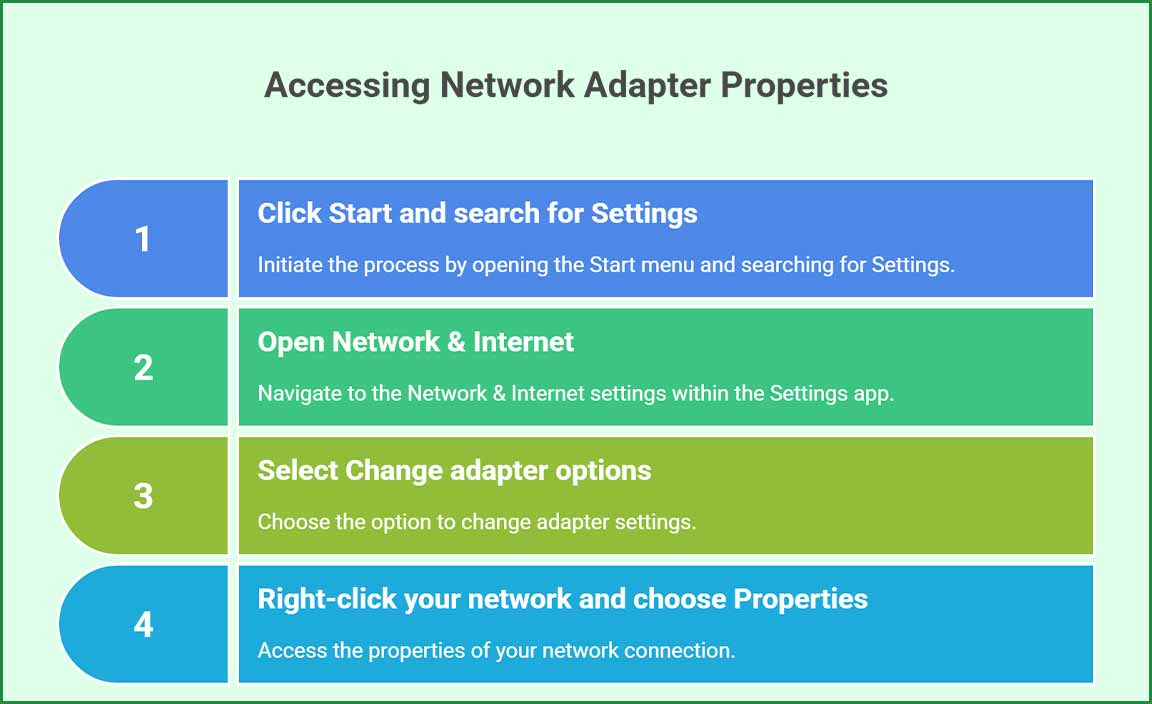 Accessing DNS Settings in Windows 10