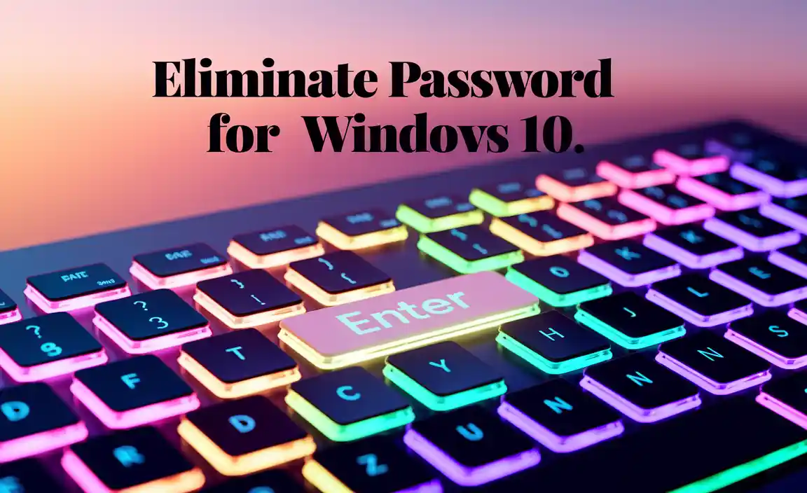Eliminate Password for Windows 10