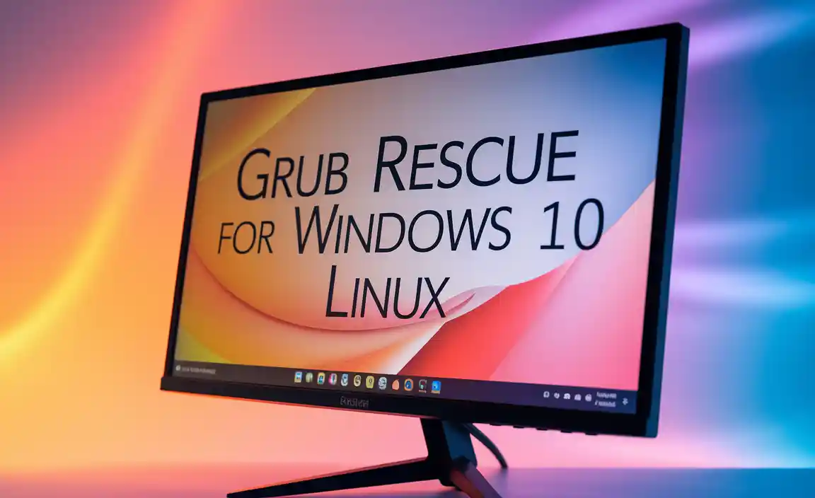 Grub Rescue for Windows 10 Linux