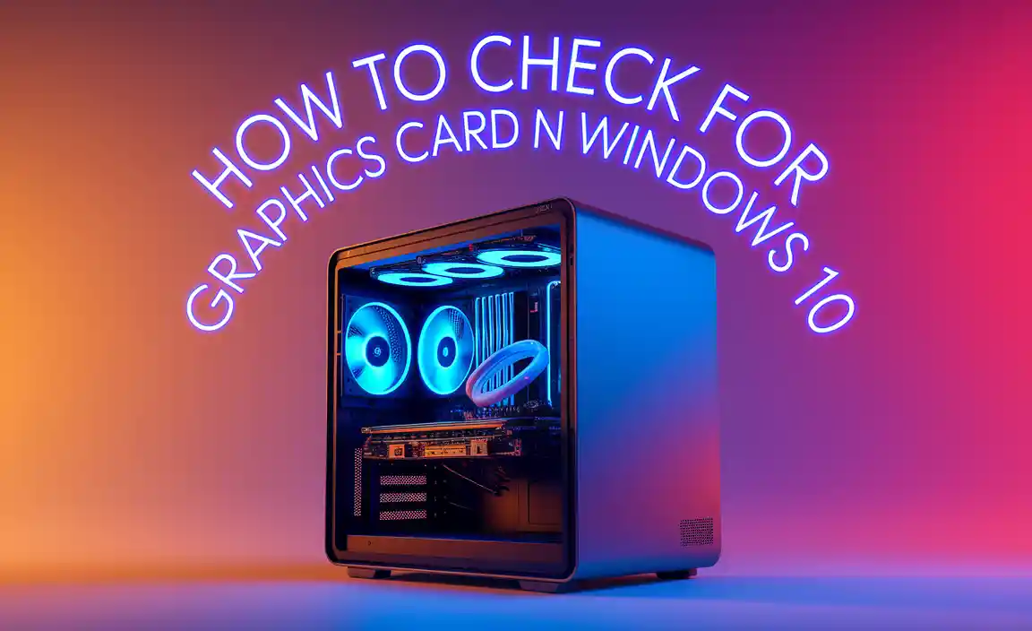 How to Check for Graphics Card in Windows 10