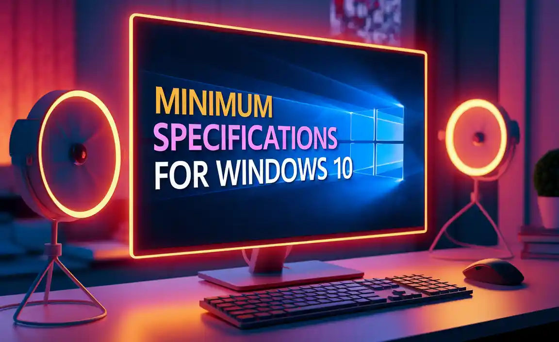 Minimum Specifications for Windows 10