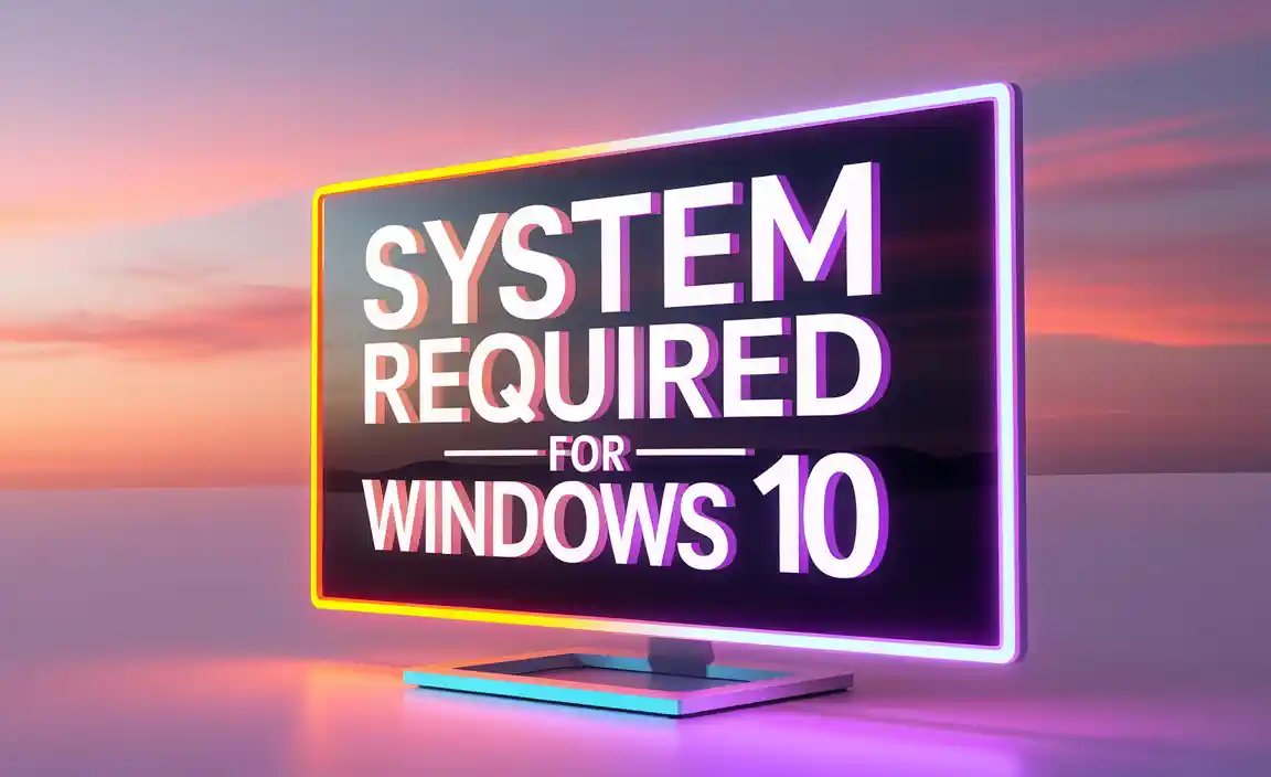 System Required for Windows 10