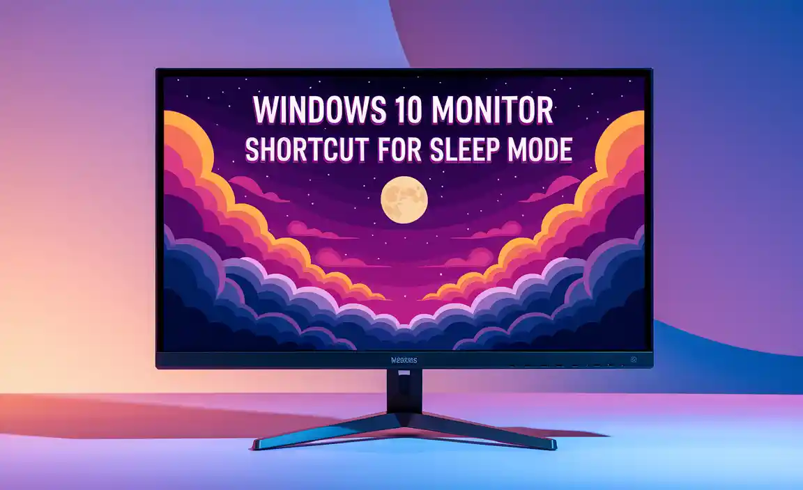 Windows 10 Monitor Short Cut For The Monitors To Sleep