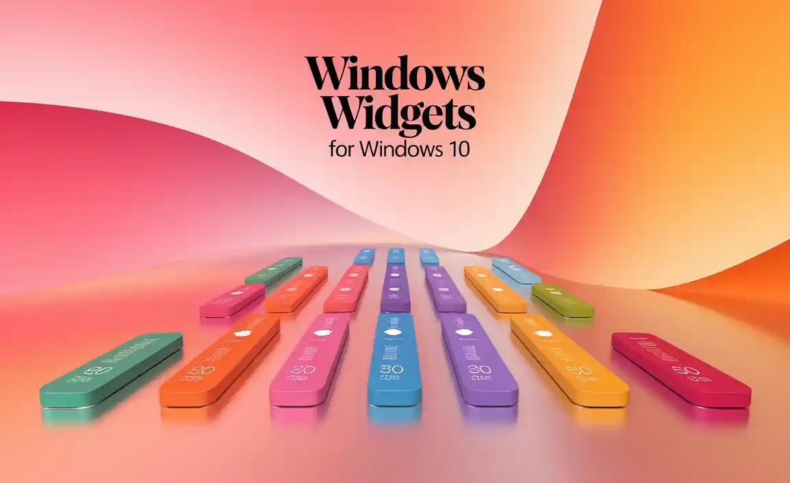 Windows Widgets for Windows 10