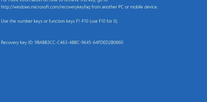 bitlocker recovery key for windows 10