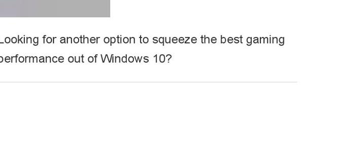 optimise windows 10 for gaming