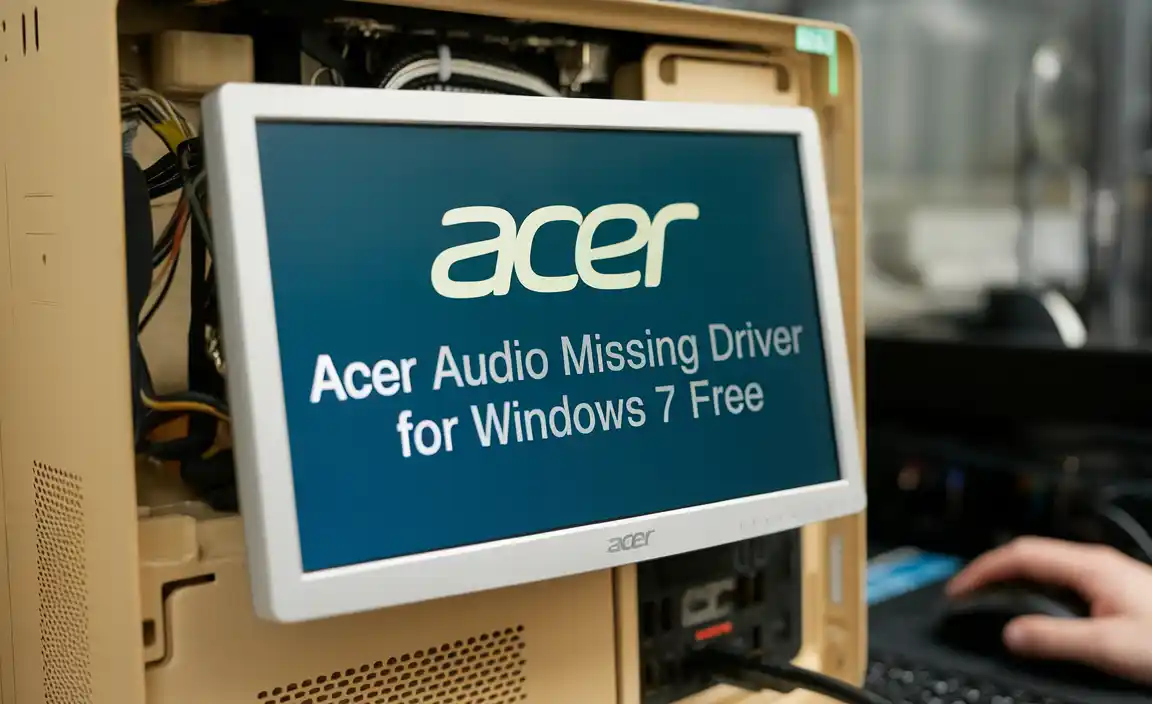 Acer Audio Missing Driver for Windows 7 Free