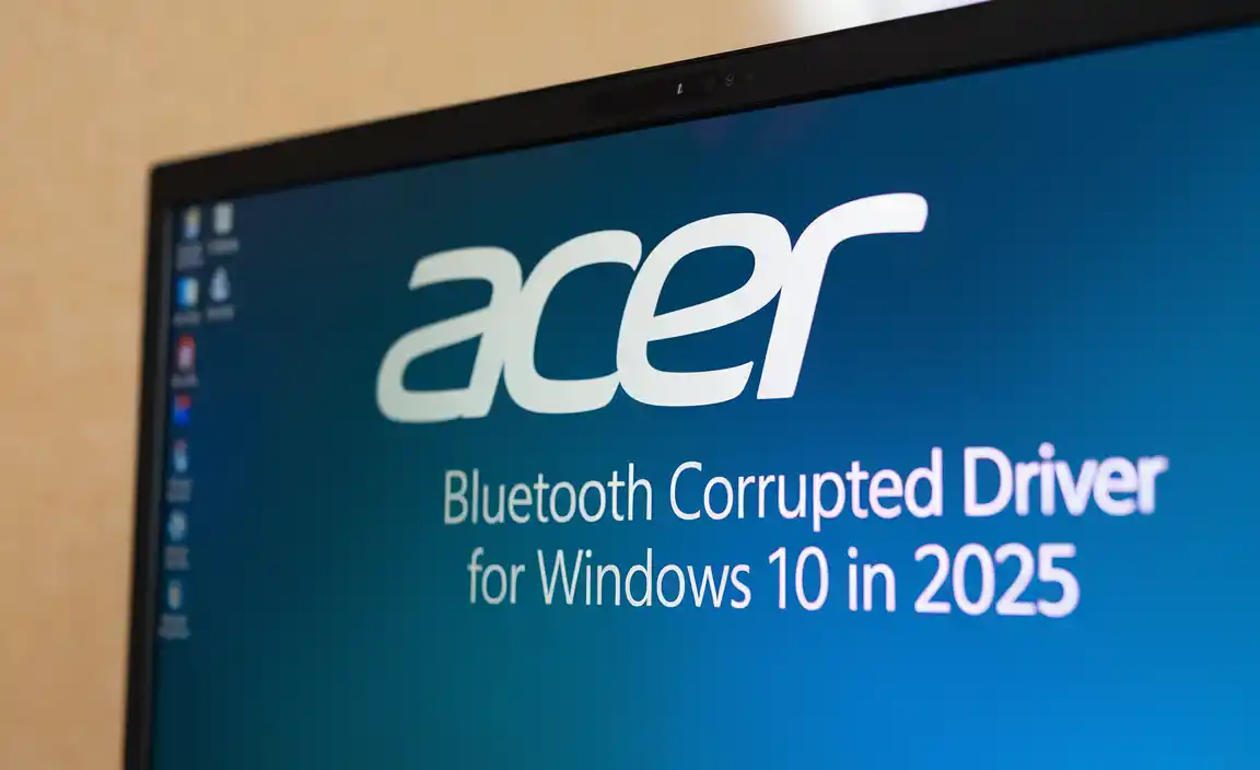 Acer Bluetooth Corrupted Driver for Windows 10 in 2025