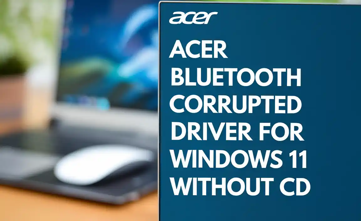 Acer Bluetooth Corrupted Driver for Windows 11 Without CD