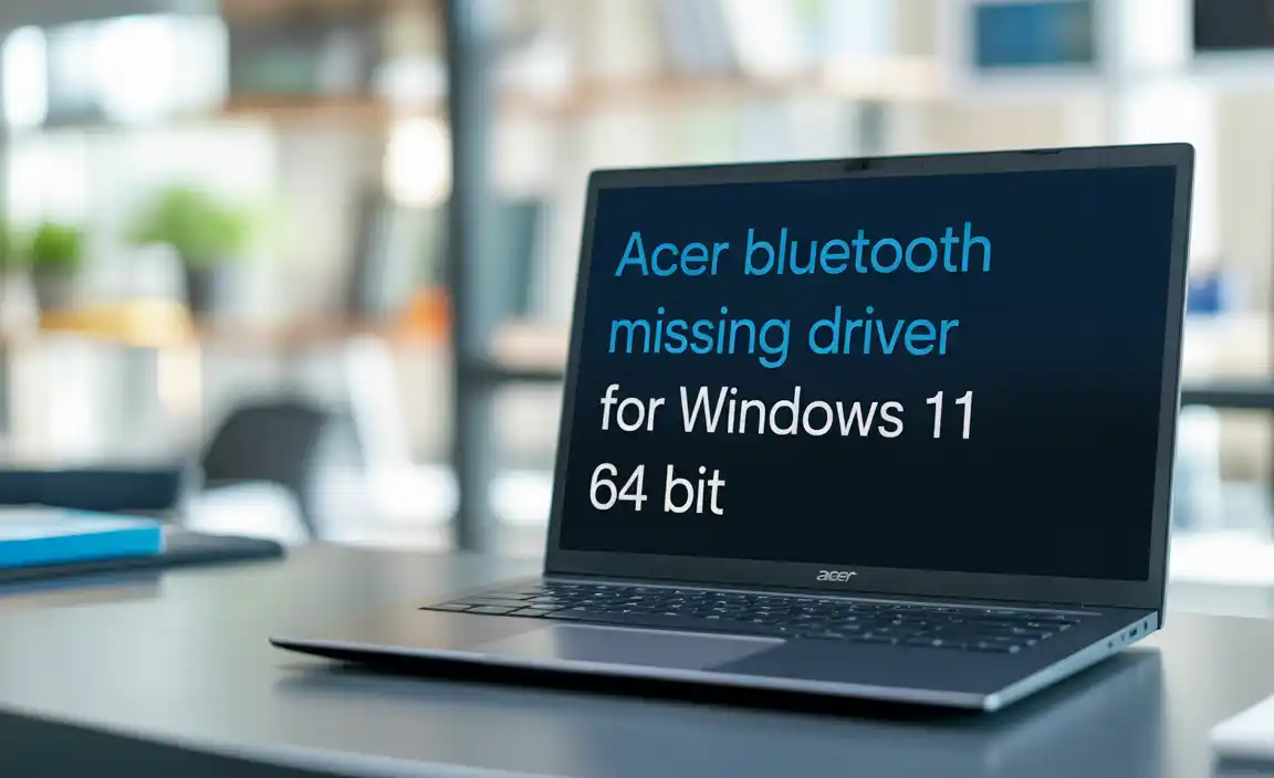 Acer Bluetooth Missing Driver for Windows 11 64 Bit
