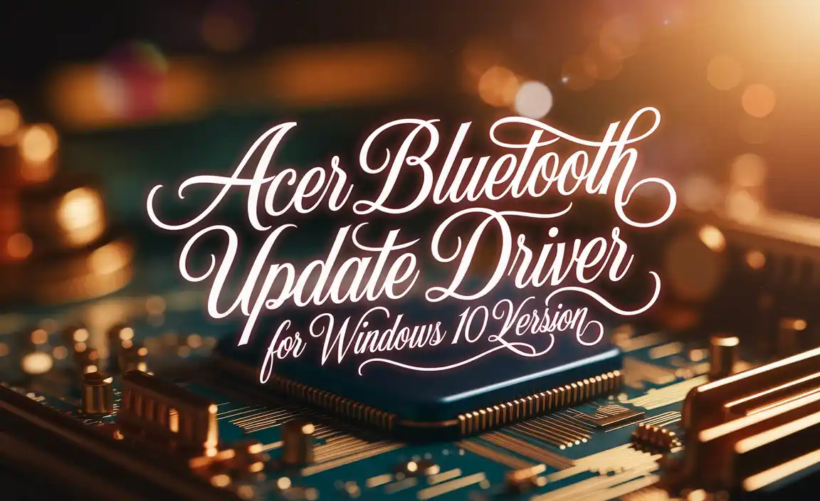 Acer Bluetooth Update Driver for Windows 10 Latest Version