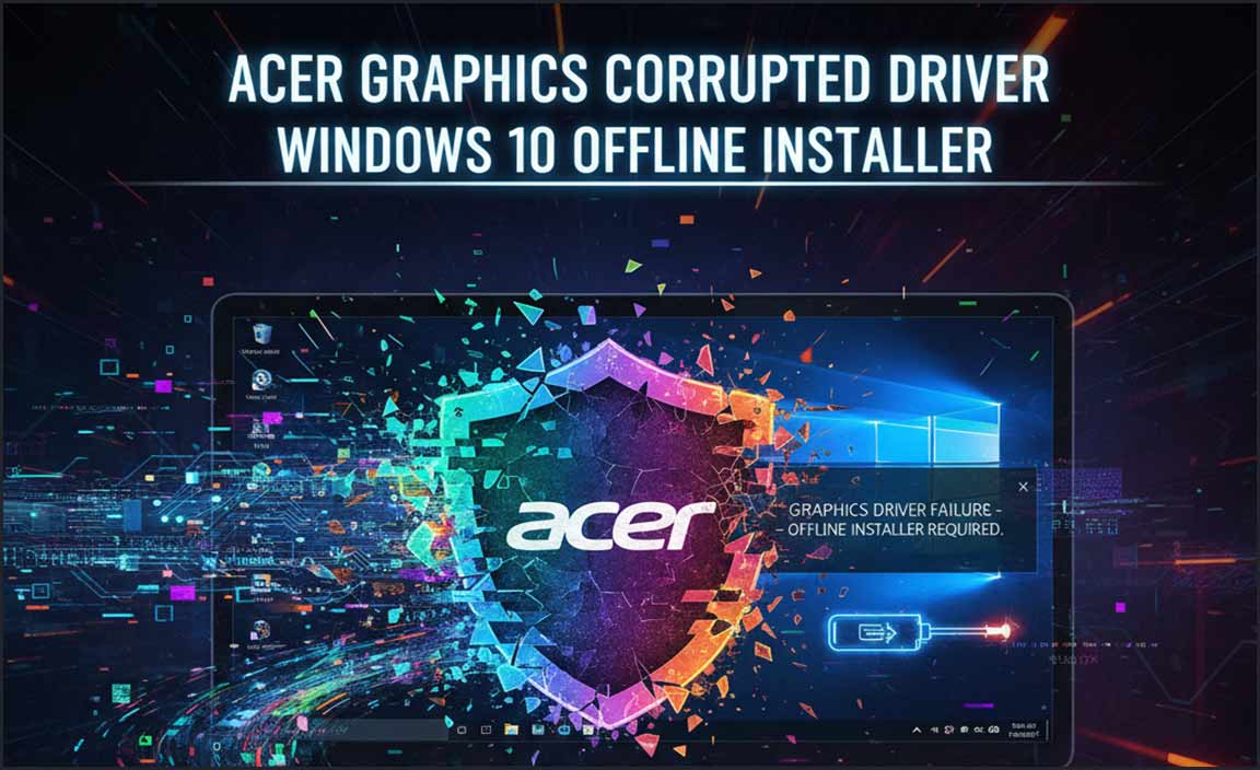 Acer Graphics Corrupted Driver for Windows 10 Offline Installer