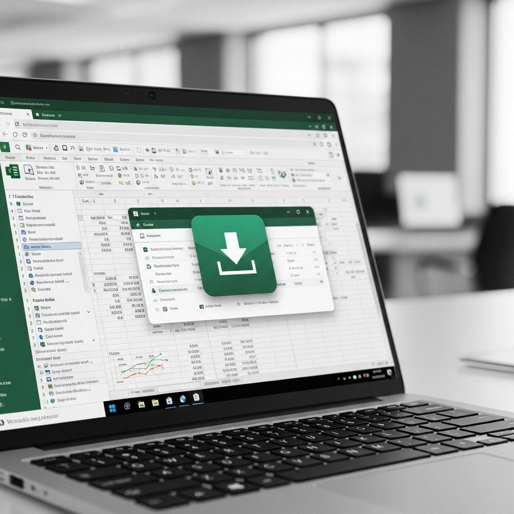 Generate a high-quality, relevant image prompt for an article about: Free Windows 10 Excel Download: