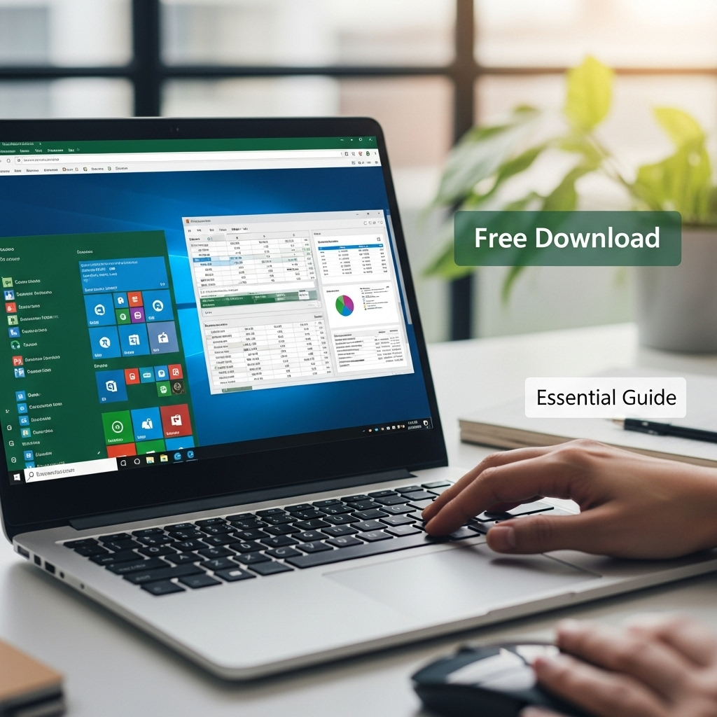 Generate a high-quality, relevant image prompt for an article about: Free Windows 10 Excel Download: