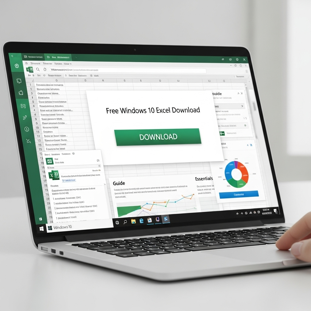 Generate a high-quality, relevant image prompt for an article about: Free Windows 10 Excel Download: