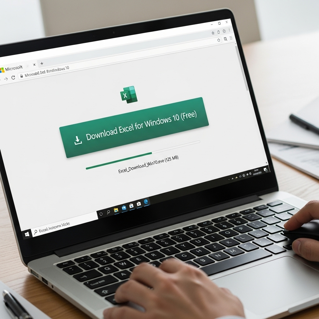 Generate a high-quality, relevant image prompt for an article about: Excel Download for Windows 10 F