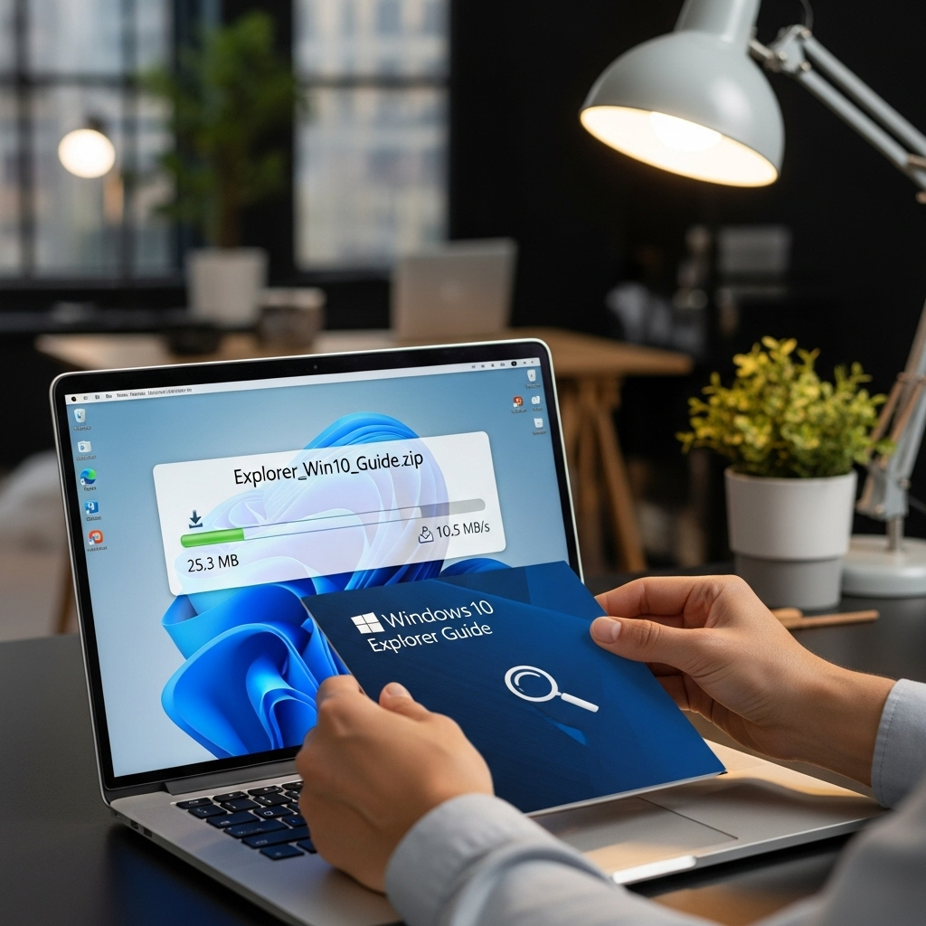 Generate a high-quality, relevant image prompt for an article about: Explorer Download For Windows 1