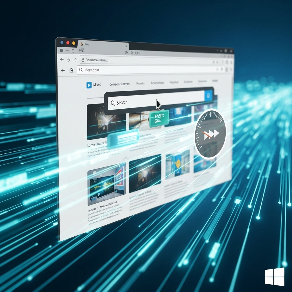 Generate a high-quality, relevant image prompt for an article about: Fast Internet Browser for Windo