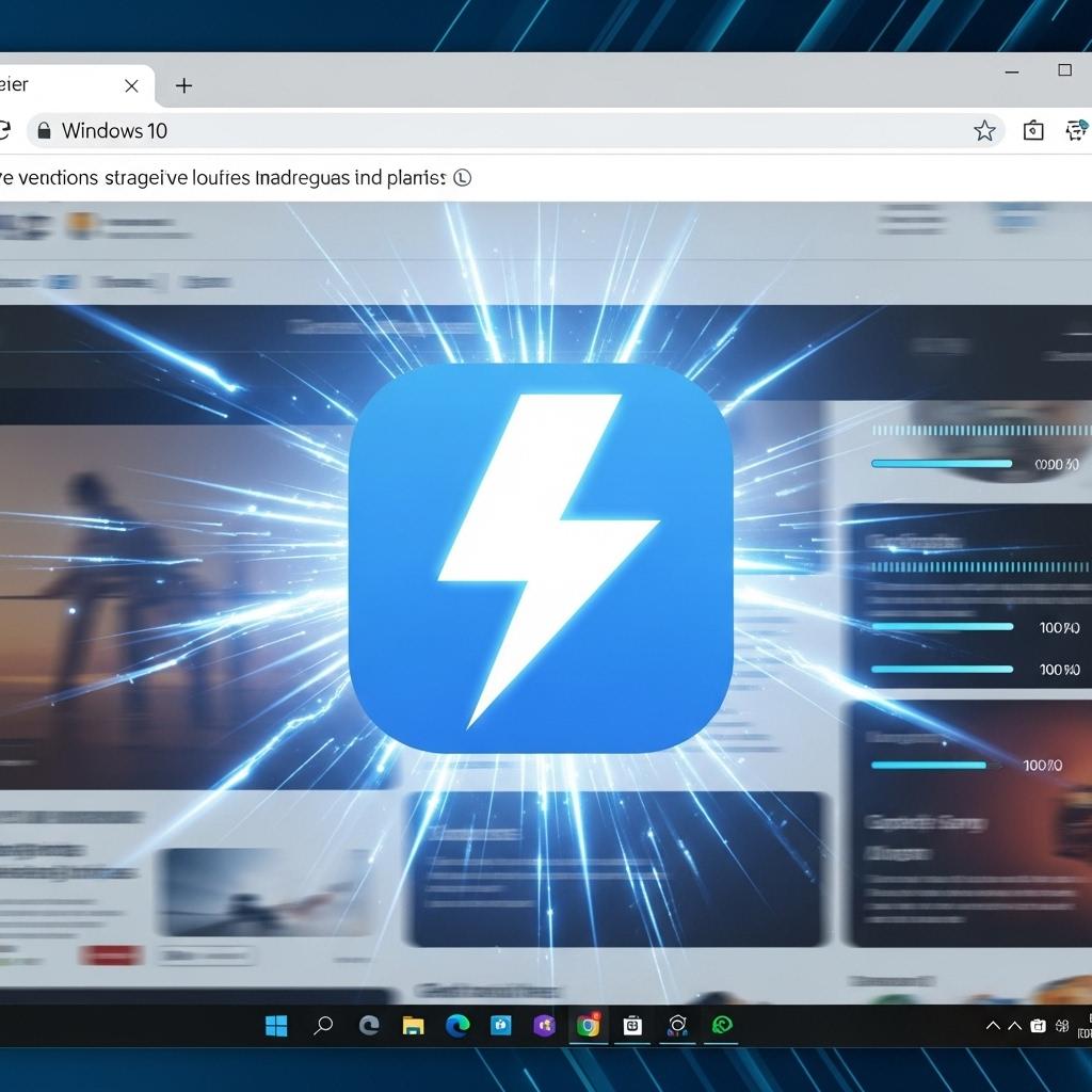 Generate a high-quality, relevant image prompt for an article about: Fast Internet Browser for Windo
