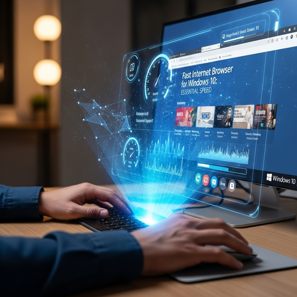 Generate a high-quality, relevant image prompt for an article about: Fast Internet Browser for Windo