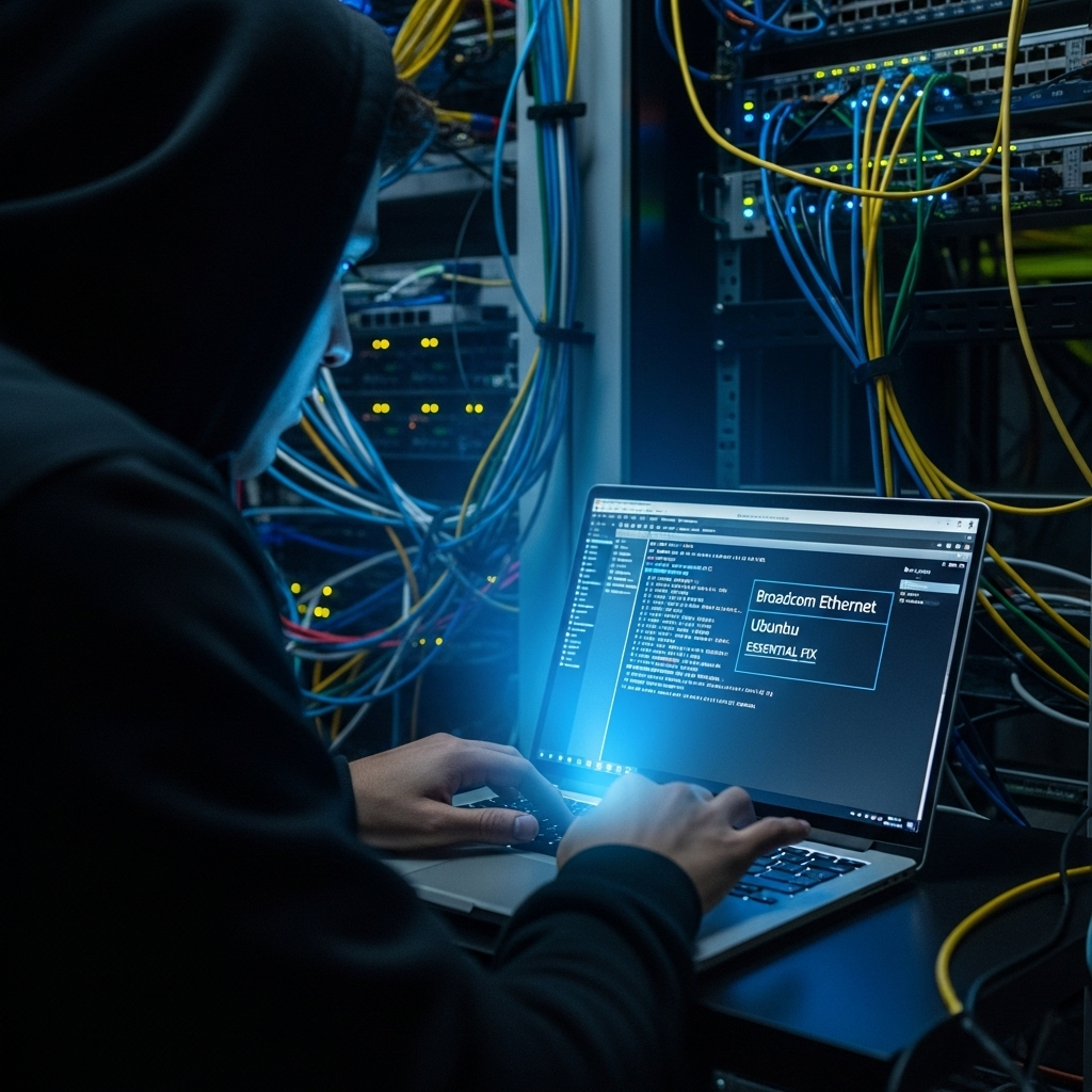 Generate a high-quality, relevant image prompt for an article about: Broadcom Ethernet Ubuntu: Essen